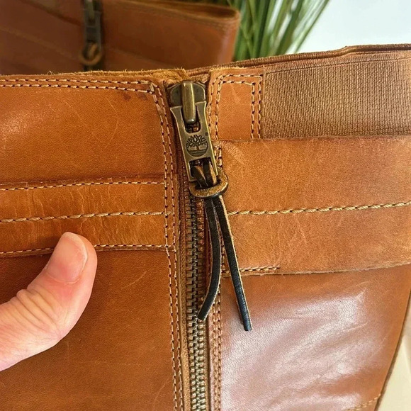 Timberland Leather Knee High Riding Style Cognac Boots size 6.5 - Picture 7 of 12